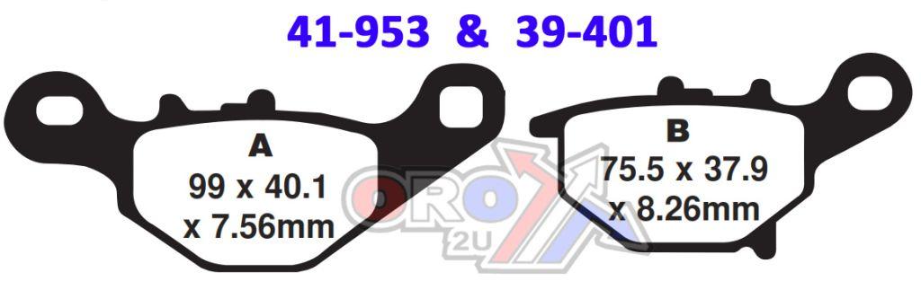 BRAKE PADS SINTERED NITRO, MOTO-MASTER 094821, 39-401, 41-953.H.NITRO