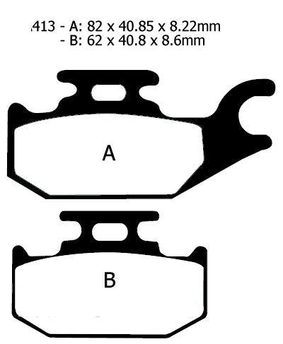 BRAKE PADS SINTERED NITRO, MOTO-MASTER 095721, 39-413