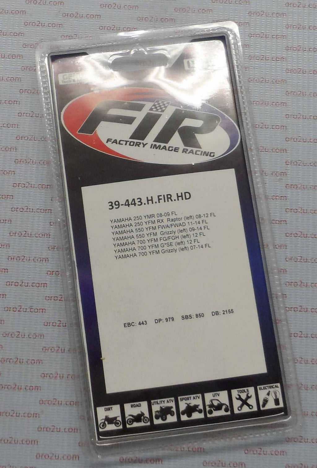 BRAKE PADS SINTERED METAL HD, QD-D EXTREME, DB2155 QD-D, 39-443.H.BR