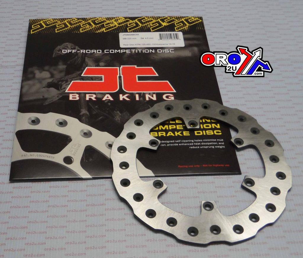 DISC BRAKE REAR KTM GAS JT, JTD6025SC01 SX, SX-F EXC, SELF-CLEANING HOLES