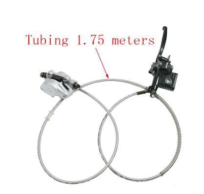 FRONT DISC BRAKE KIT LH ATV MASTER CYLINDER CALIPER HOSE