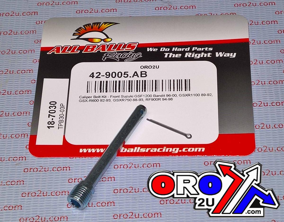 ALLBALLS BRAKE PAD BOLT KIT, ALLBALLS 18-7030 6x63.70MM SUZ ROAD FRONT