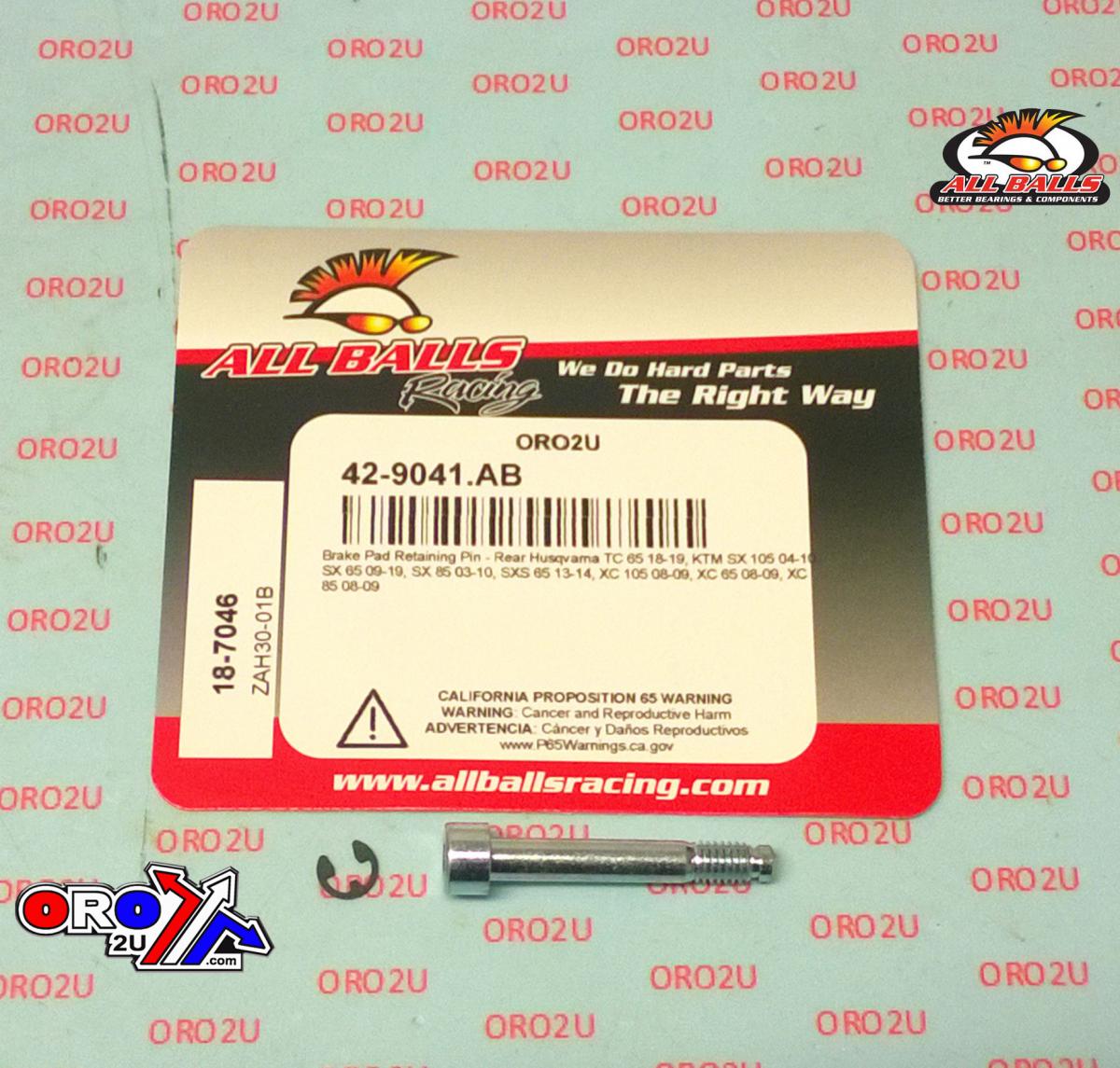 ALLBALLS BRAKE PAD BOLT KIT, ALLBALLS 18-7046 GASGAS/HUSKY/KTM 65/85/105 REAR
