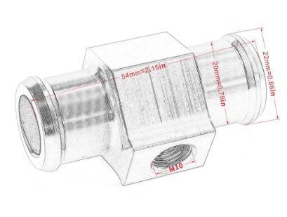 22mm Connector Water Temp Temperature Joint Pipe Adapter Hose Yamaha