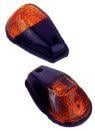 INDICATORS FLUSH BLACK WITH AMBER LENS – PAIR