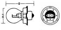 LIGHT BULB 6V 15W MOPED P26S