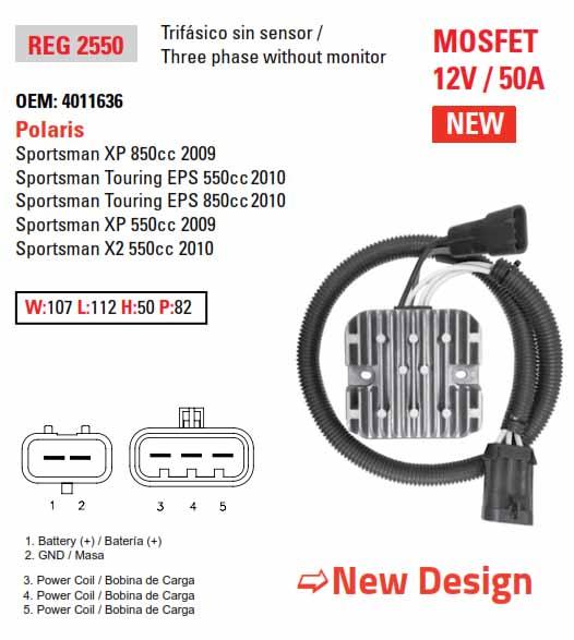 REGULATOR 4011636 SPORTSMAN, POLARIS APO6031 ATV, ARROWHEAD