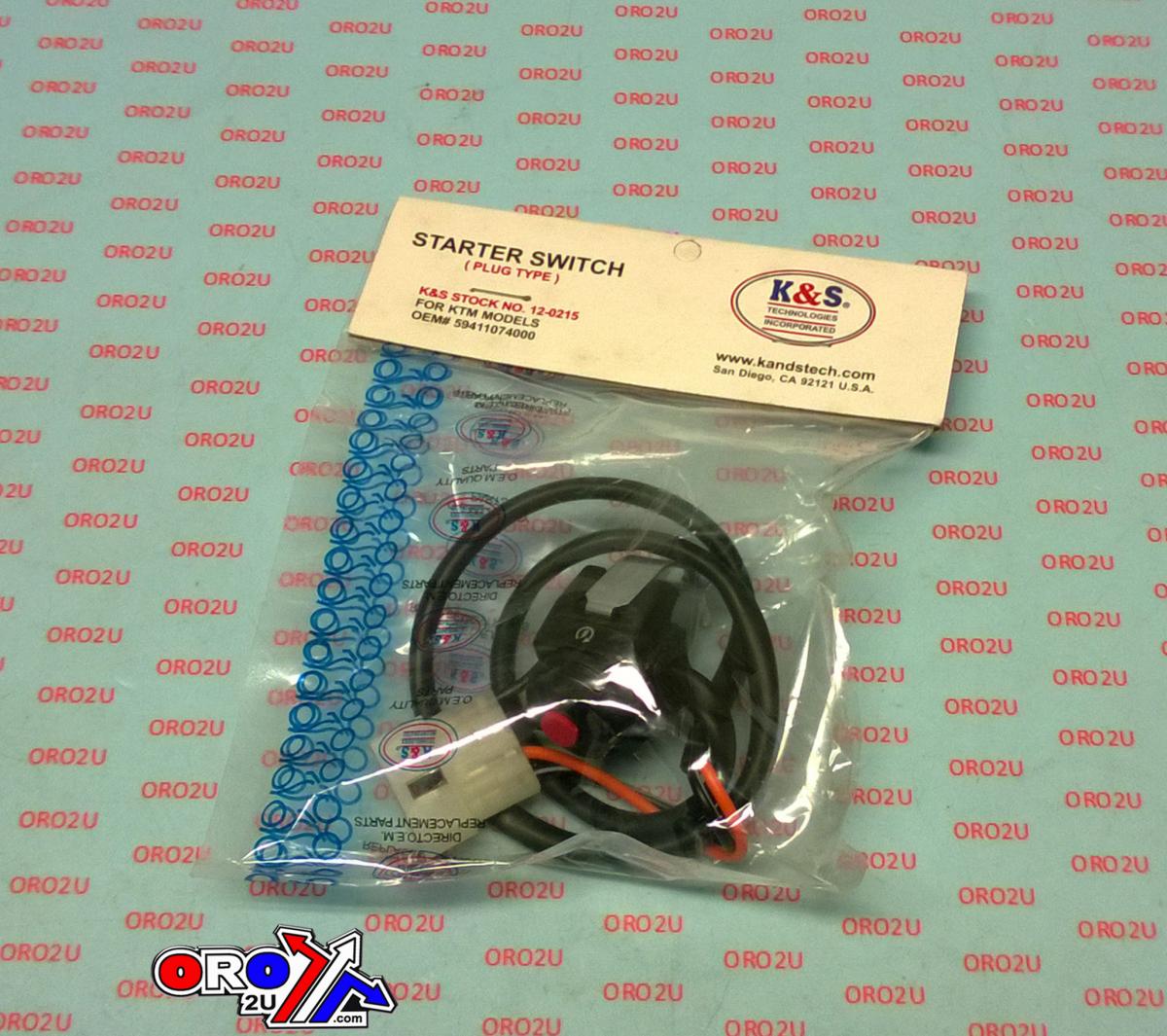 SWITCH STARTER KTM 5941107400, K&S 12-0215 ALL 4-STROKE 04-10
