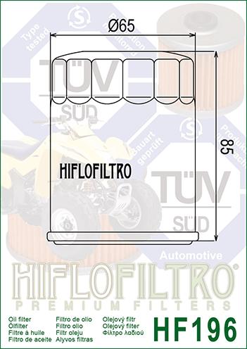OIL FILTER HIFLO HF196, Polaris 2540006