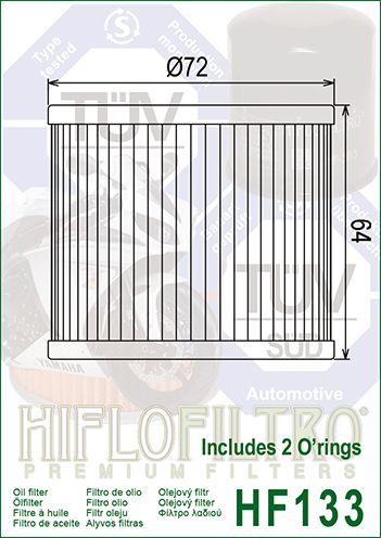 OIL FILTER HIFLO HF133 SUZUKI, ROAD 16500-45810