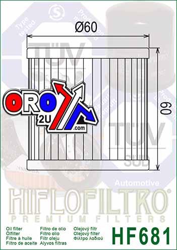 OIL FILTER HIFLO HF681 HYOSUNG, ROAD, 16510HN9101HAS