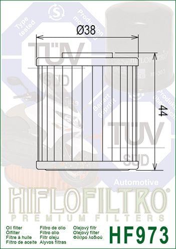 OIL FILTER HIFLO HF973, Suzuki 16510-09J00