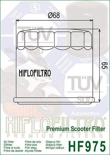 OIL FILTER HIFLO HF975, Suzuki 16510-03G00