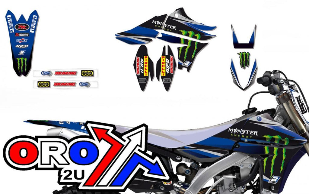 10-13 YZF450 MONSTER ENERGY 3, BLACKBIRD DECAL SET 2240R3