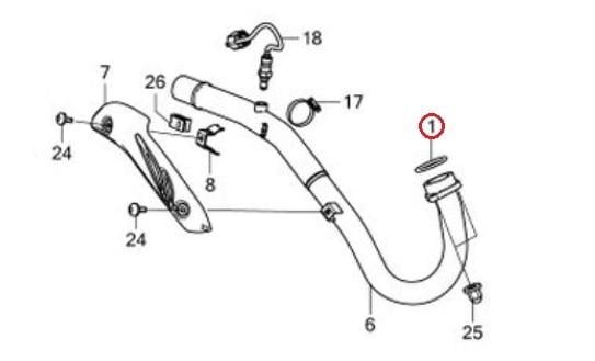 EXHAUST GASKET 40x47.5x4.5 CRF 250/300/450 09-20, ATHENA S410210012081 HONDA TRX 450/700 06-14