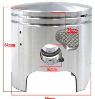PISTON KIT 66.00mm STD 86-06 KAWASAKI KDX200 13001-1317 711M06600 92033-1242