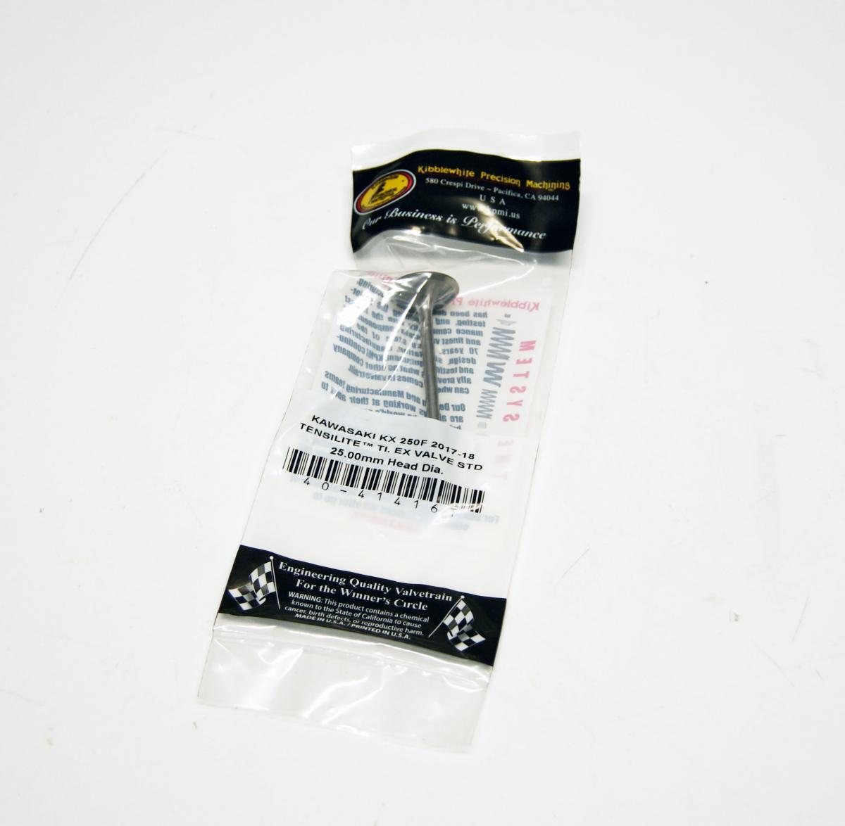 VALVE EXHAUST TITANIUM KX250F 17-19, KIBBLEWHITE 40-41416T, 12005-0761