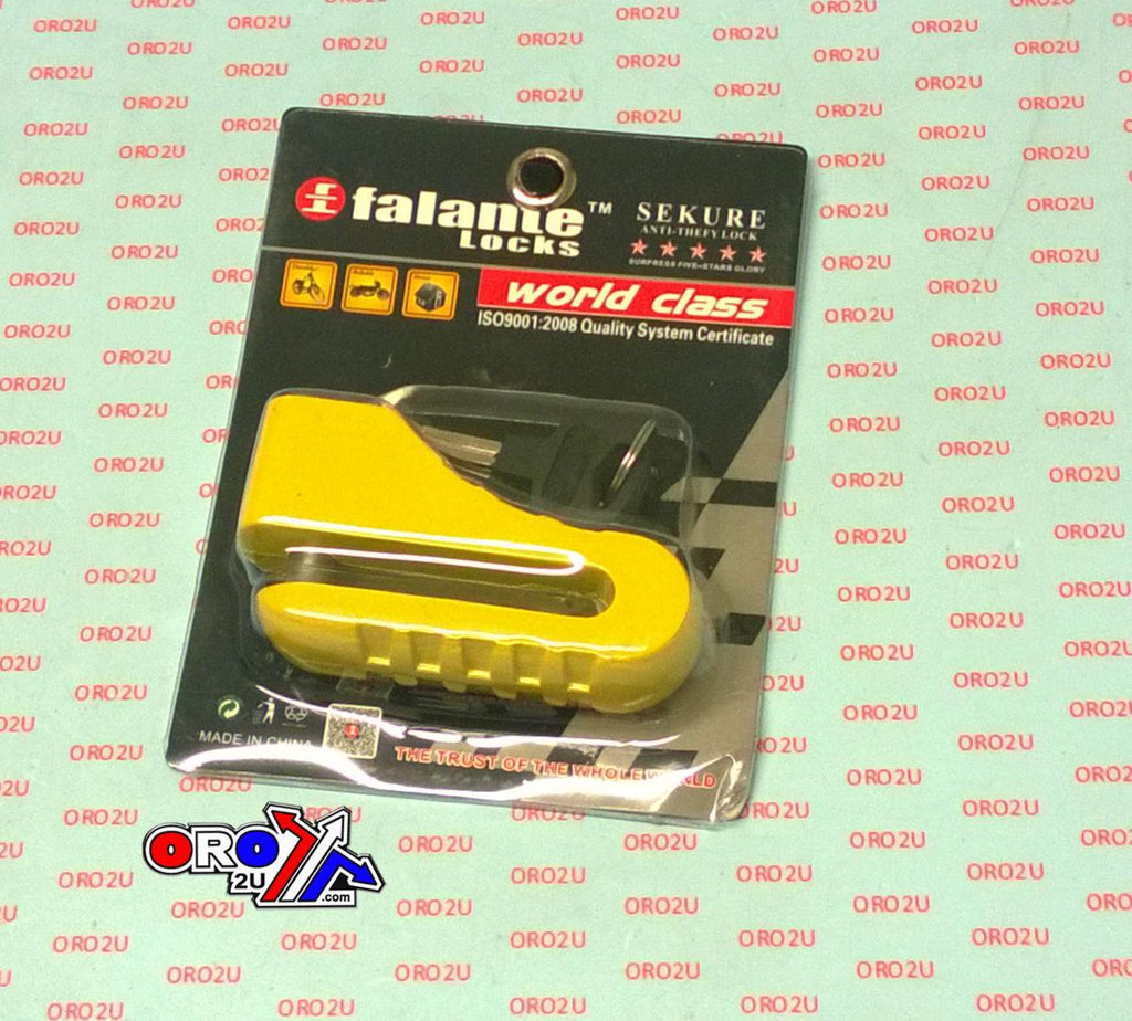 DISC LOCK 10mm PIN YELLOW