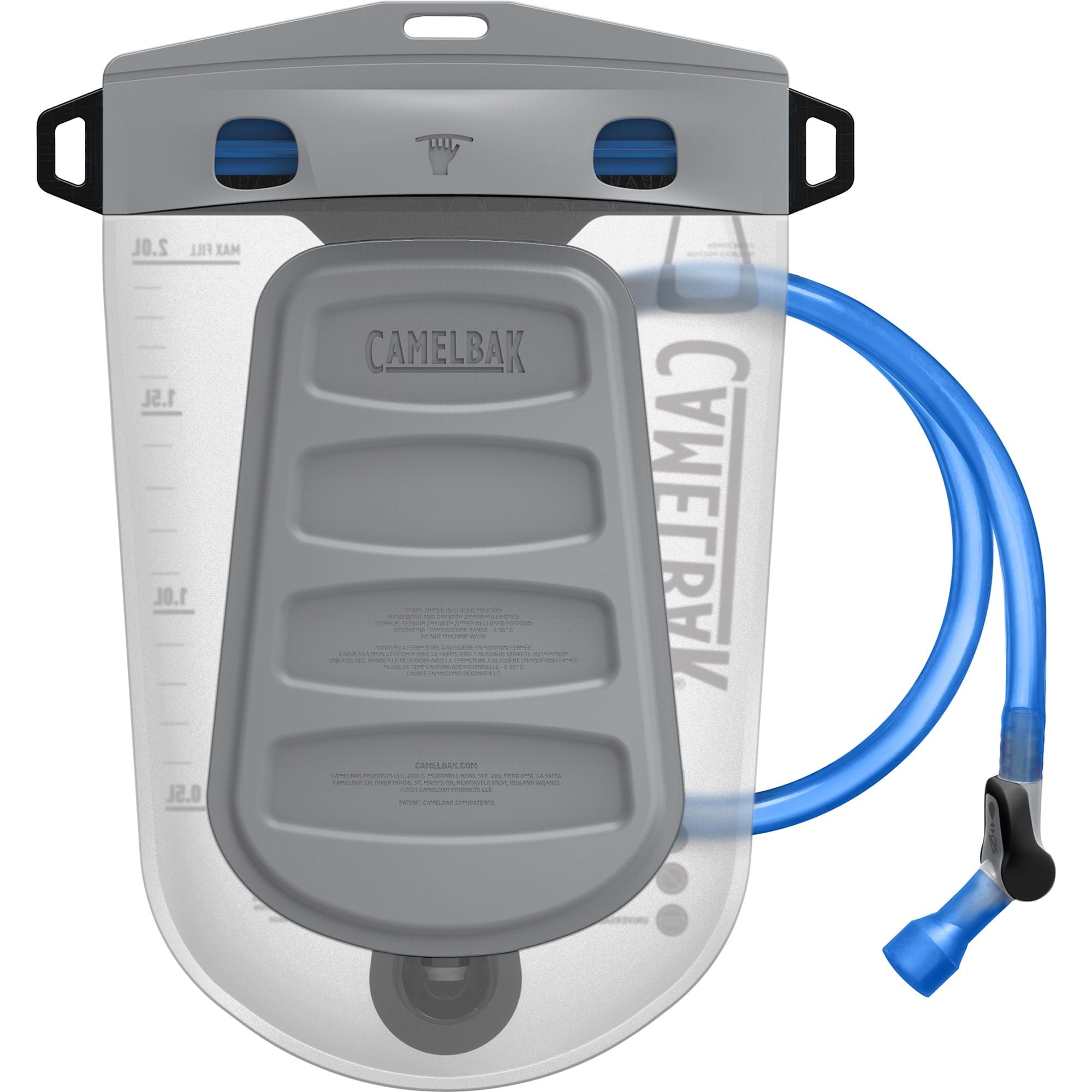 CAMELBAK FUSION 2L RESERVOIR WITH TRU ZIP WATERPROOF ZIPPER 2022: CLEAR CBFUSION2