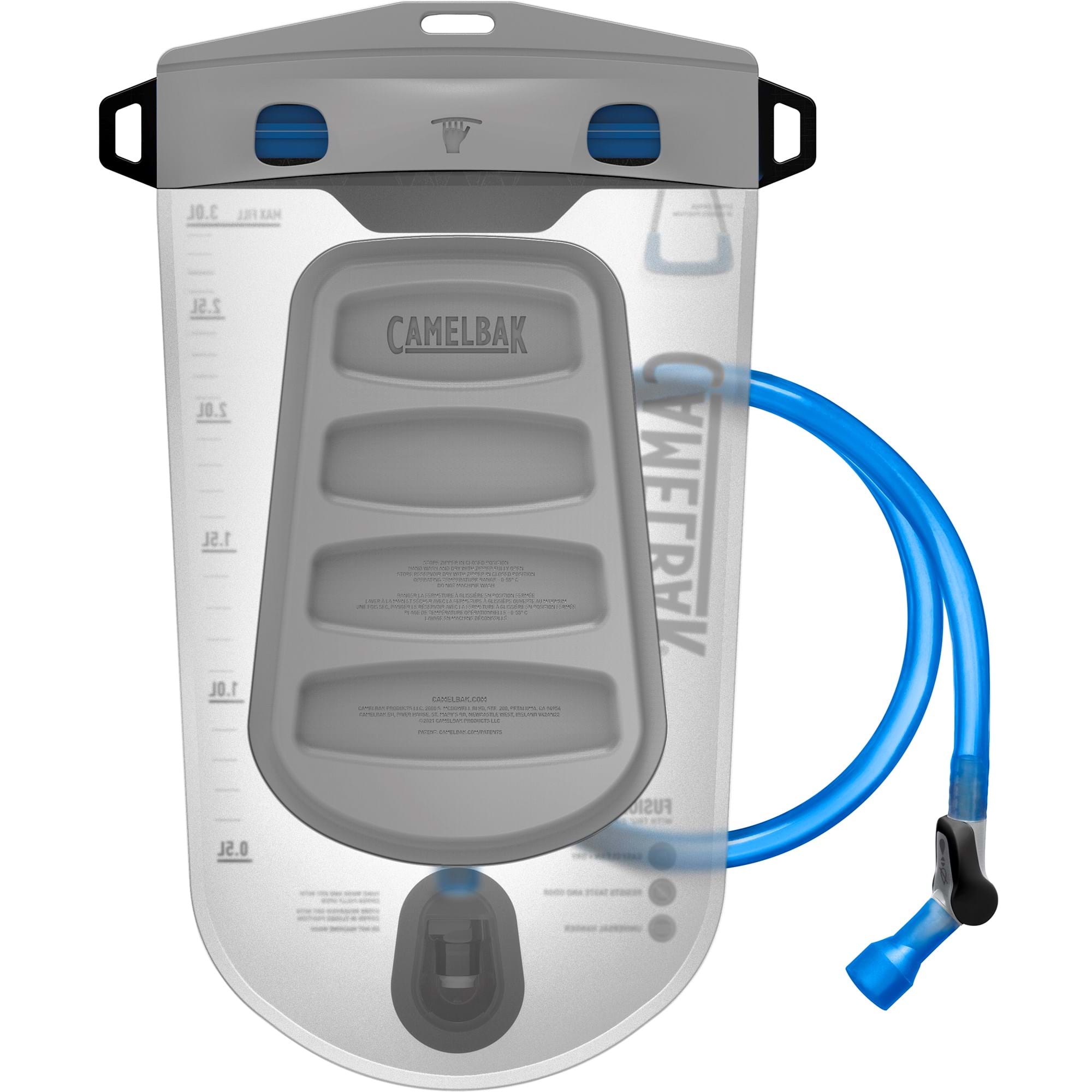 CAMELBAK FUSION 3L RESERVOIR WITH TRU ZIP WATERPROOF ZIPPER 2022: CLEAR CBFUSION3
