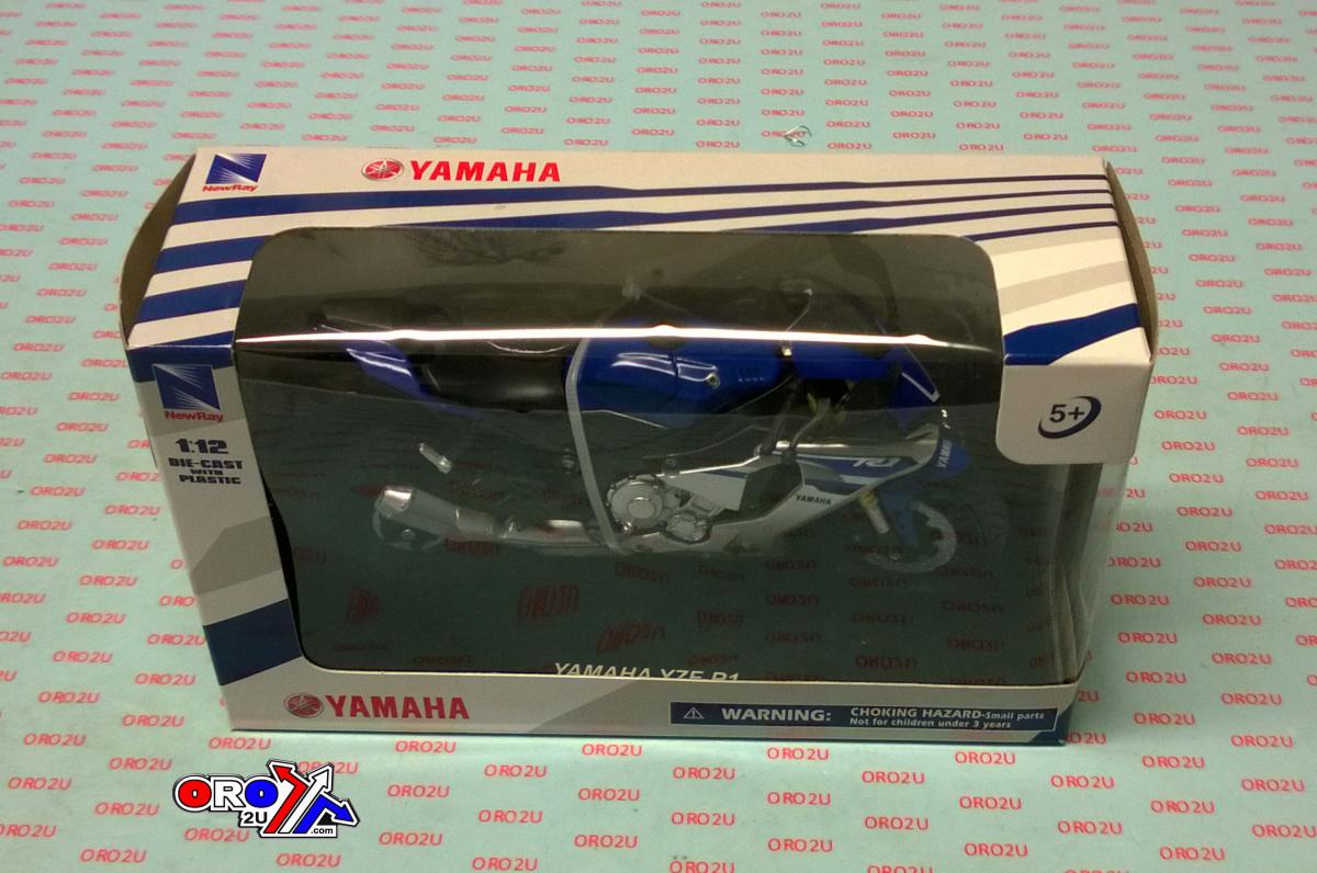 MODEL DIE CAST YAMAHA YZF-R1 2016, BLUE AND SILVER, SCALE 1:12, NEWRAY 57803A