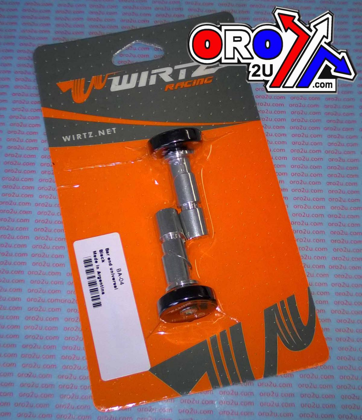 BAR ENDS 14mm WIRTZ BLACK BA-04