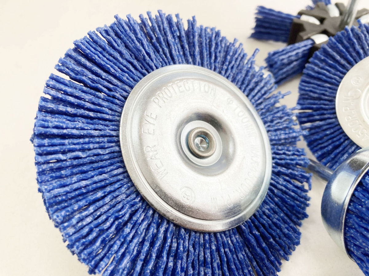 NYLON ABRASIVE FILAMENT BRUSH SET 5 PIECES 6mm SHANK - TOOLZONE KDPAB160