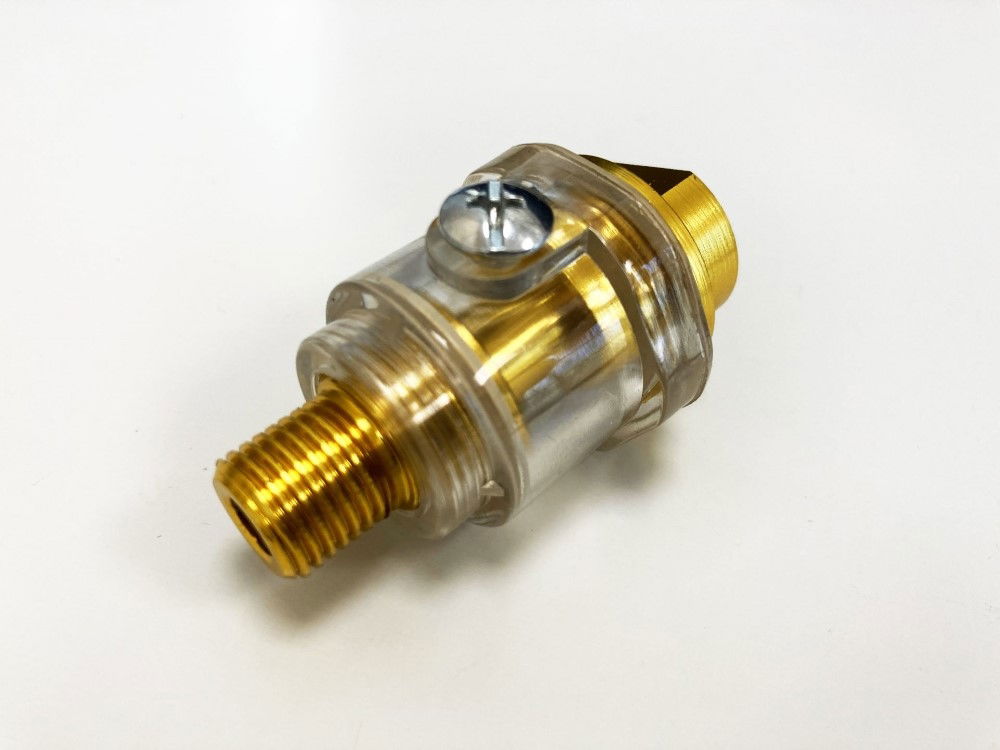 MINI IN LINE OILER 1/4 bsp FOR AIR TOOLS INCLUDES CONDENSATION VALVE - TOOLZONE KDPAT096