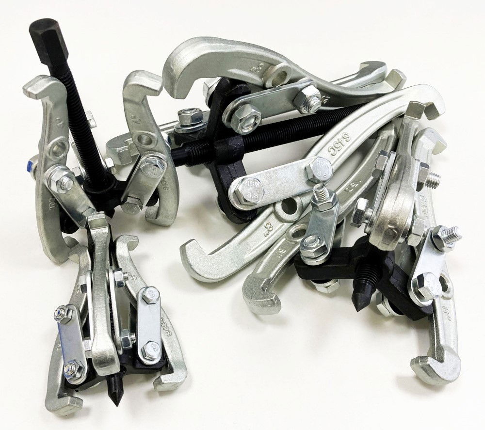 GEAR PULLER SET 4pc 3 LEG 3/4/6/8 REVERSIBLE JAWS - TOOLZONE KDPAU013