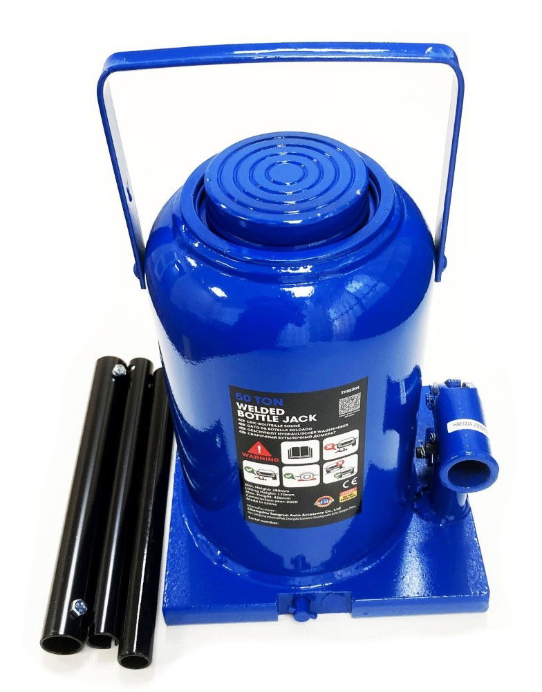 HYDRAULIC BOTTLE JACK 50 TON MIN HEIGHT 300mm LIFT 180mm - TOOLZONE KDPAU085