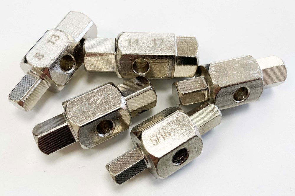 DRAIN PLUG KEYS 5pc DOUBLE ENDED 10 SIZES - TOOLZONE KDPAU333