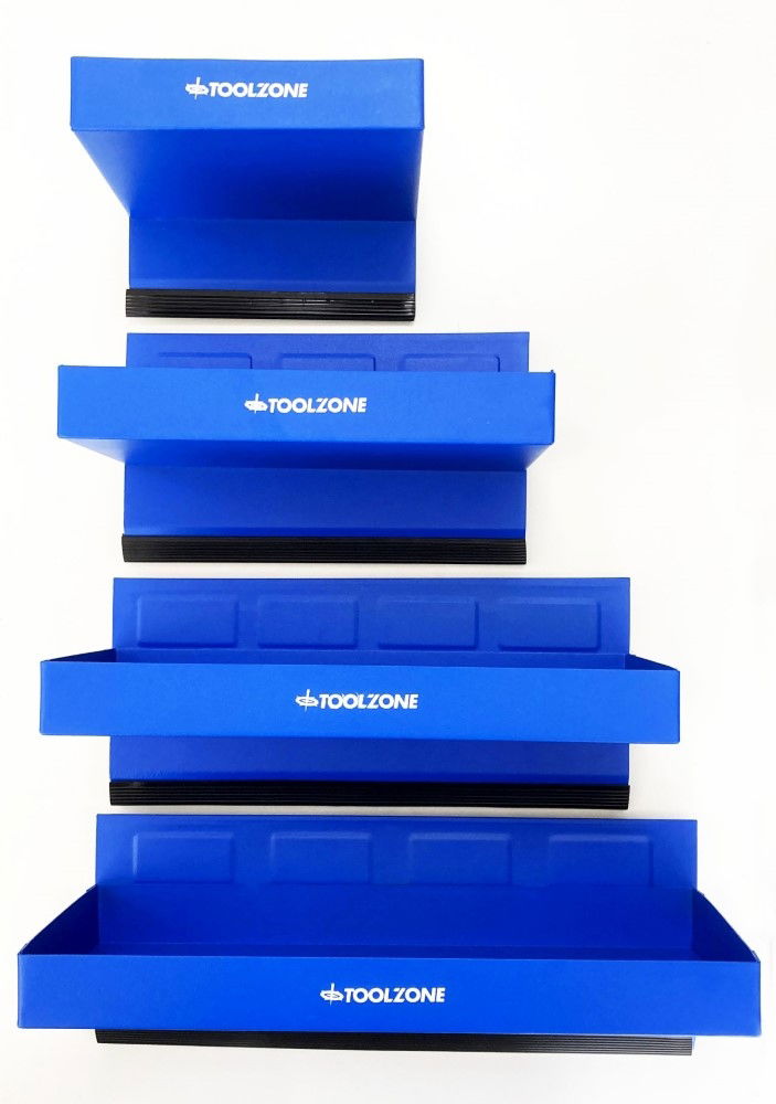 MAGNETIC TOOL TRAY SET 4pc 310x115mm 270x115mm 210x115mm 155x115mm - TOOLZONE KDPAU365