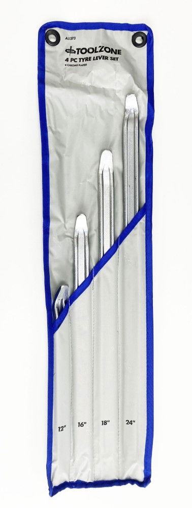 TYRE LEVER SET 4pc 12 16 18 24 WITH TETRON POUCH - TOOLZONE KDPAU373