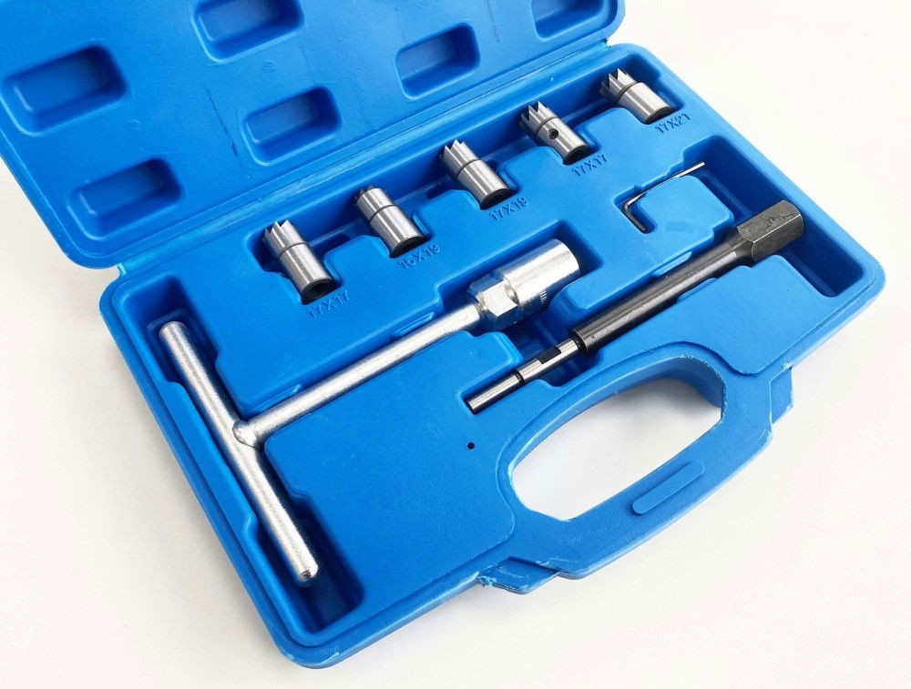 DIESEL INJECTOR CUTTER SET 7pc WITH REAMERS AND EXTENSION - TOOLZONE KDPAU378