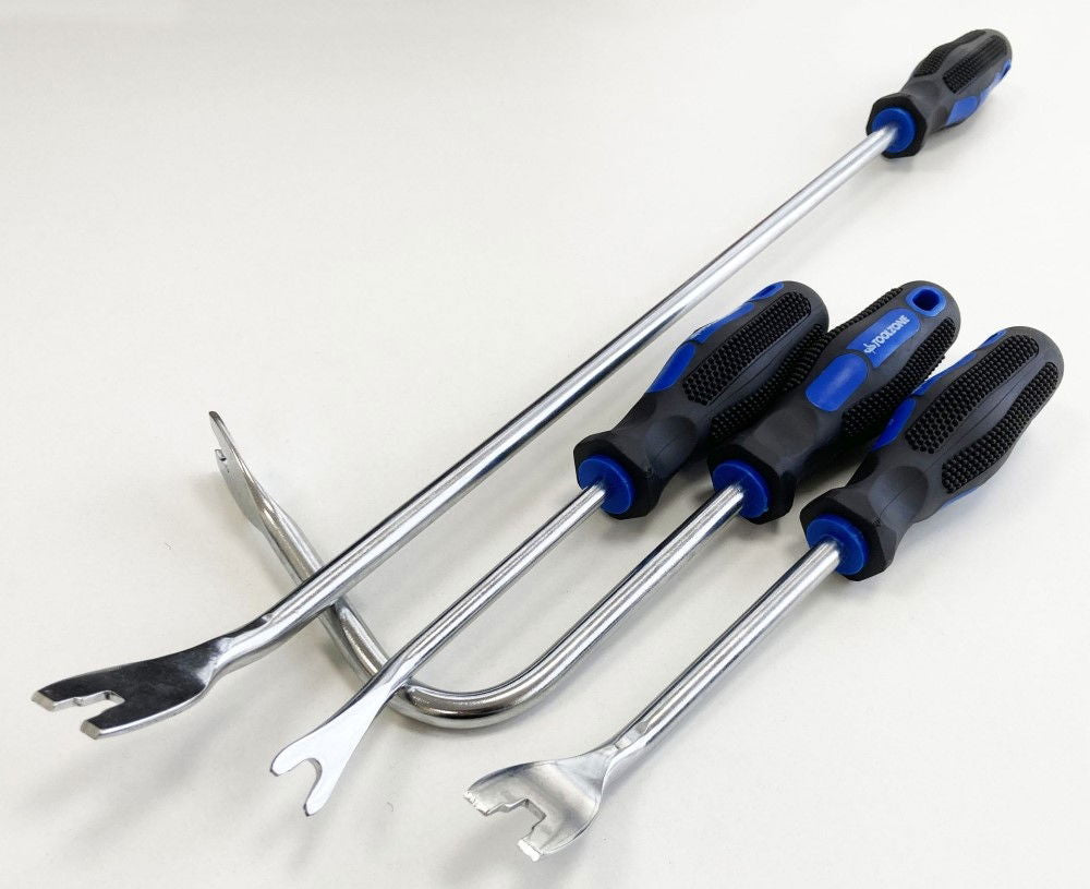 AUTO UPHOLSTERY TOOL SET 6pc WITH REMOVERS AND TRIM CLIP PLIER - TOOLZONE KDPAU380