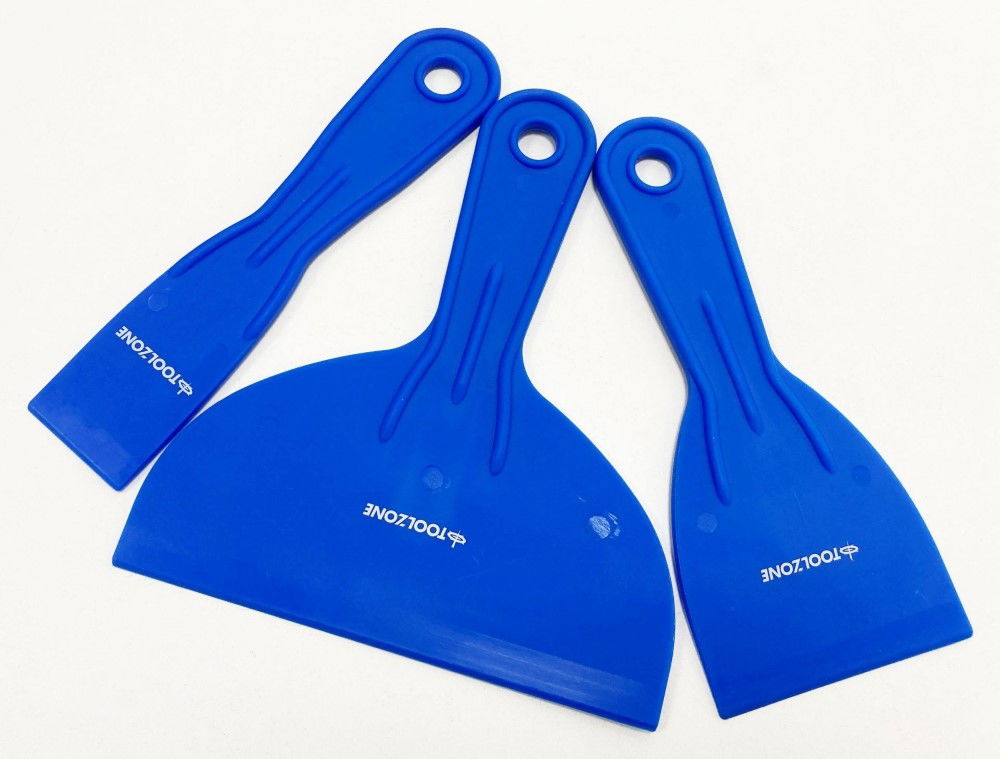PLASTIC FILLING KNIFE SET 3pc 38mm 75mm 150mm - TOOLZONE KDPAU392