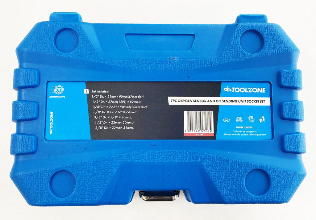 OXYGEN SENSOR AND OIL SENDER UNIT SOCKET SET 7pc - TOOLZONE KDPAU399