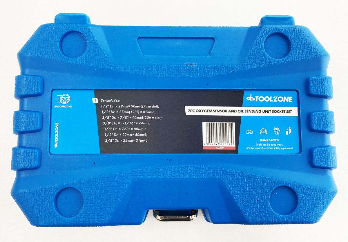 OXYGEN SENSOR AND OIL SENDER UNIT SOCKET SET 7pc - TOOLZONE KDPAU399