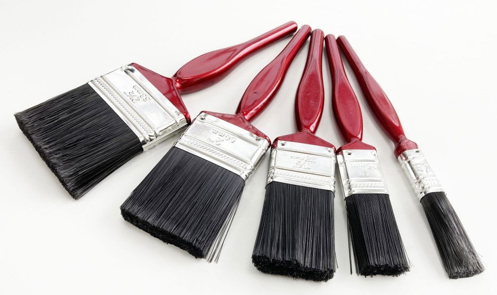 PAINT BRUSH SET 5PC RED HANDLE ASSORTED SIZES - TOOLZONE KDPDC187