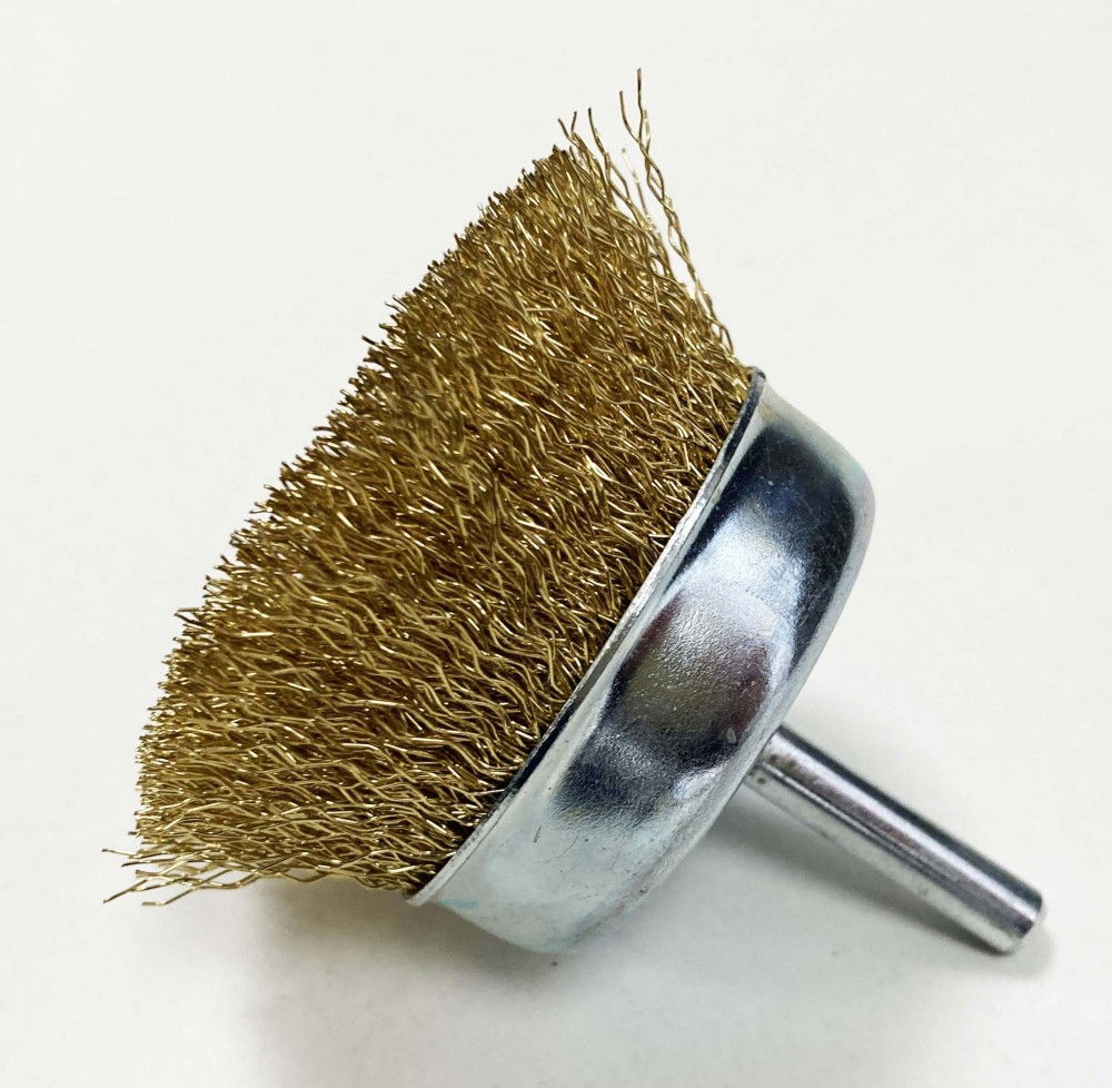 WIRE CUP BRUSH 3 75mm FOR DRILL 6mm SPINDLE - TOOLZONE KDPDR166