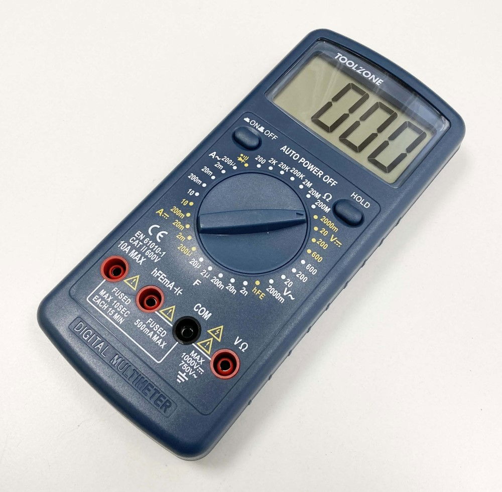 DIGITAL MULTIMETER LARGE LCD DISPLAY ROHS COMPLIANT - TOOLZONE KDPEL060