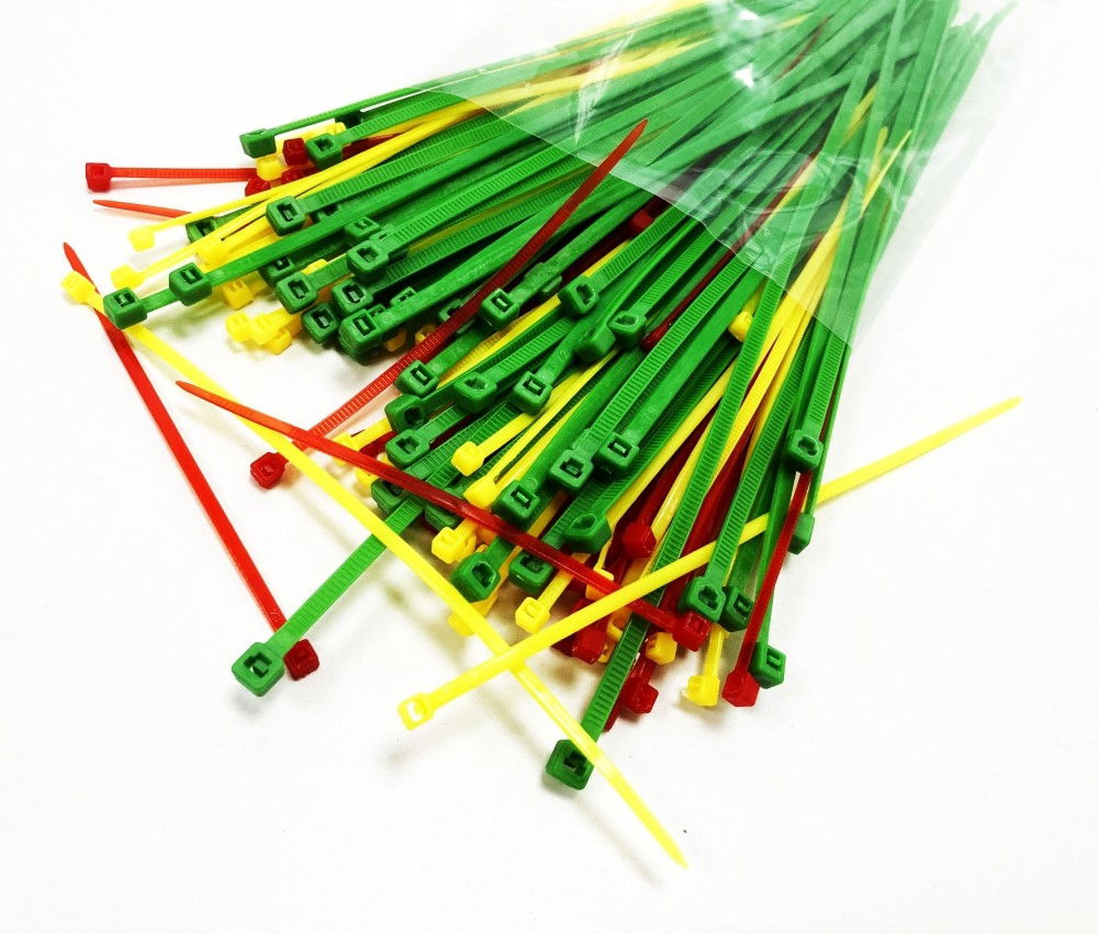 CABLE TIES ASSORTED 150PC 2.5mm x 100mm 2.5mm x 150mm 3.6mm x 200mm - TOOLZONE KDPEL077