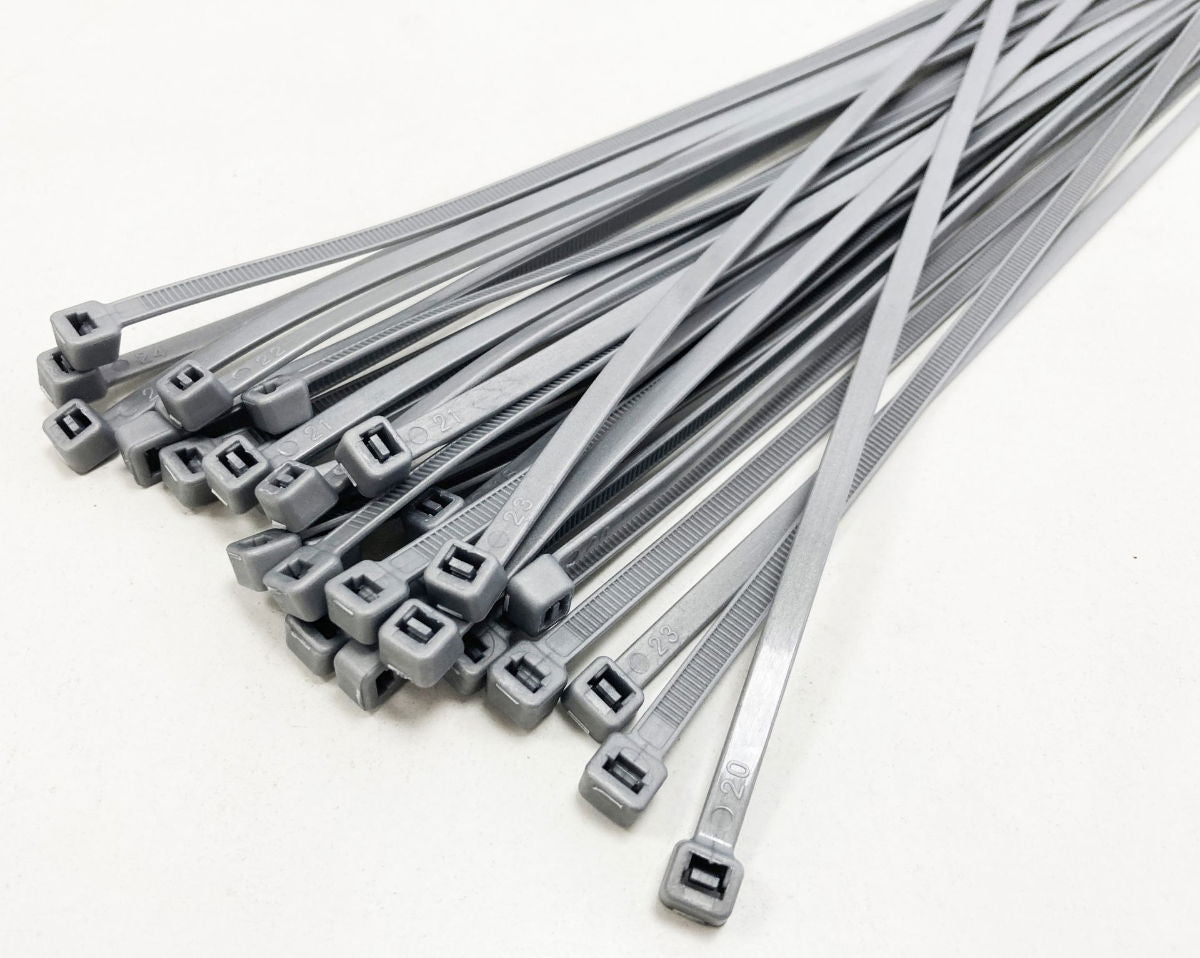 CABLE TIES 30PC 15 SILVER 4.0mm WIDE - TOOLZONE KDPEL104