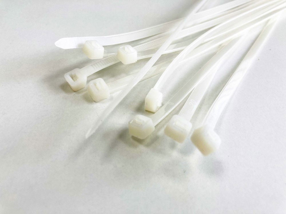 CABLE TIES 40PC 12 WHITE 4.8mm WIDE NYLON 40 - TOOLZONE KDPEL126