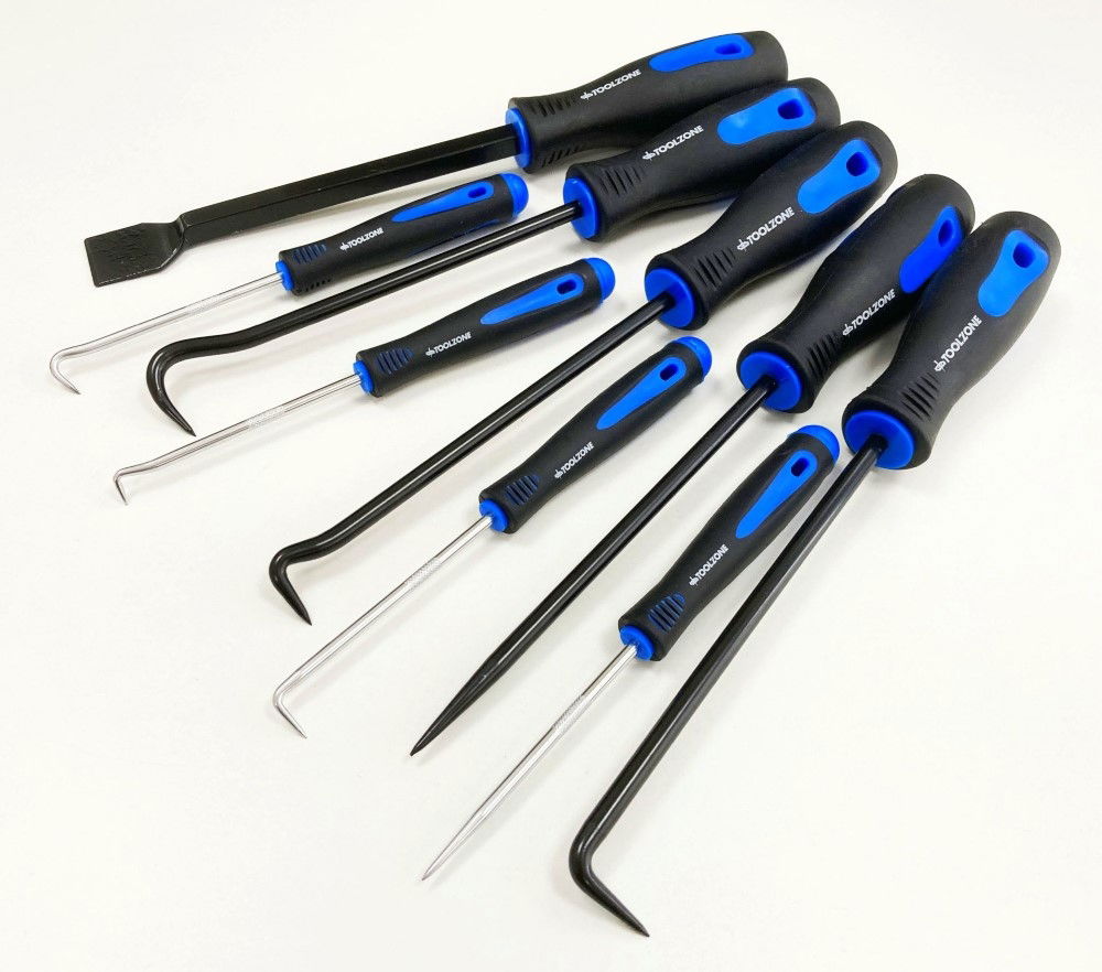 SCRAPER AND HOOK SET 9 PIECE CHROME VANADIUM STEEL - TOOLZONE KDPHB193