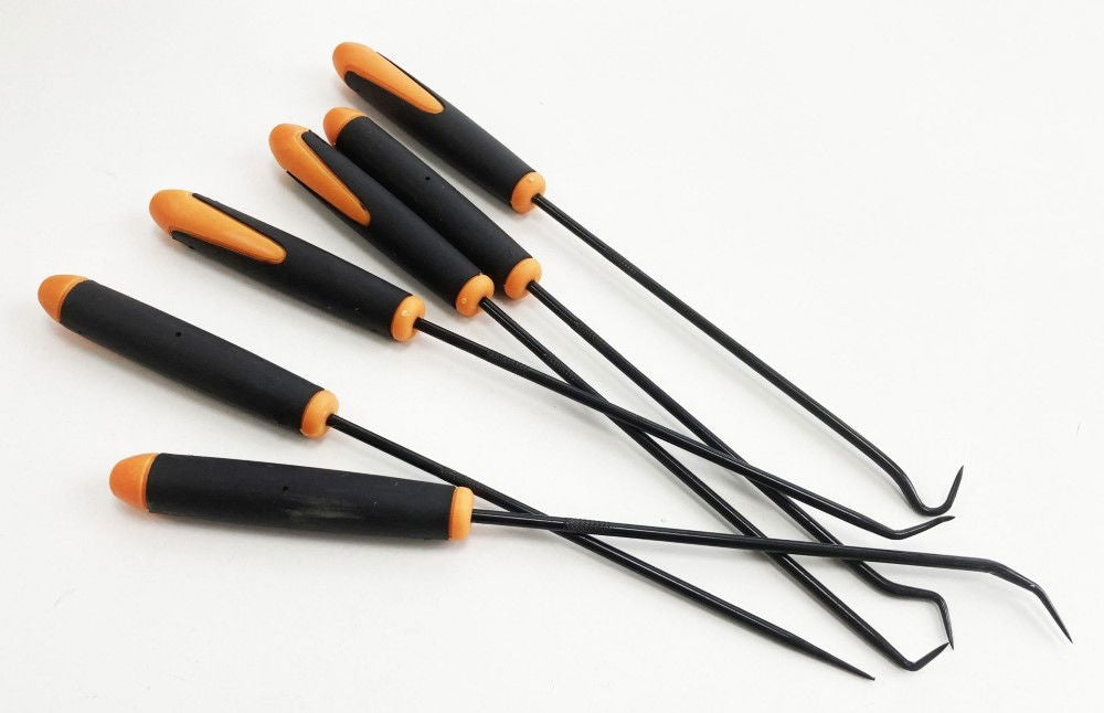 LONG REACH PICK SET 6 PIECE SOFT GRIP 24cm LENGTH - TOOLZONE KDPHB194