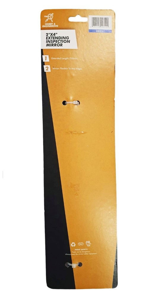 EXTENDING INSPECTION MIRROR 2x4 FOAM GRIP EXTENDS TO 30 - TOOLZONE KDPHB231