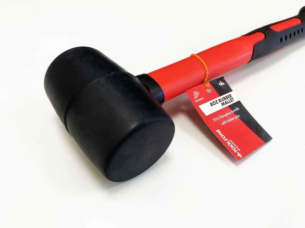 RUBBER MALLET 8oz FIBRE HANDLE - TOOLZONE KDPHM004