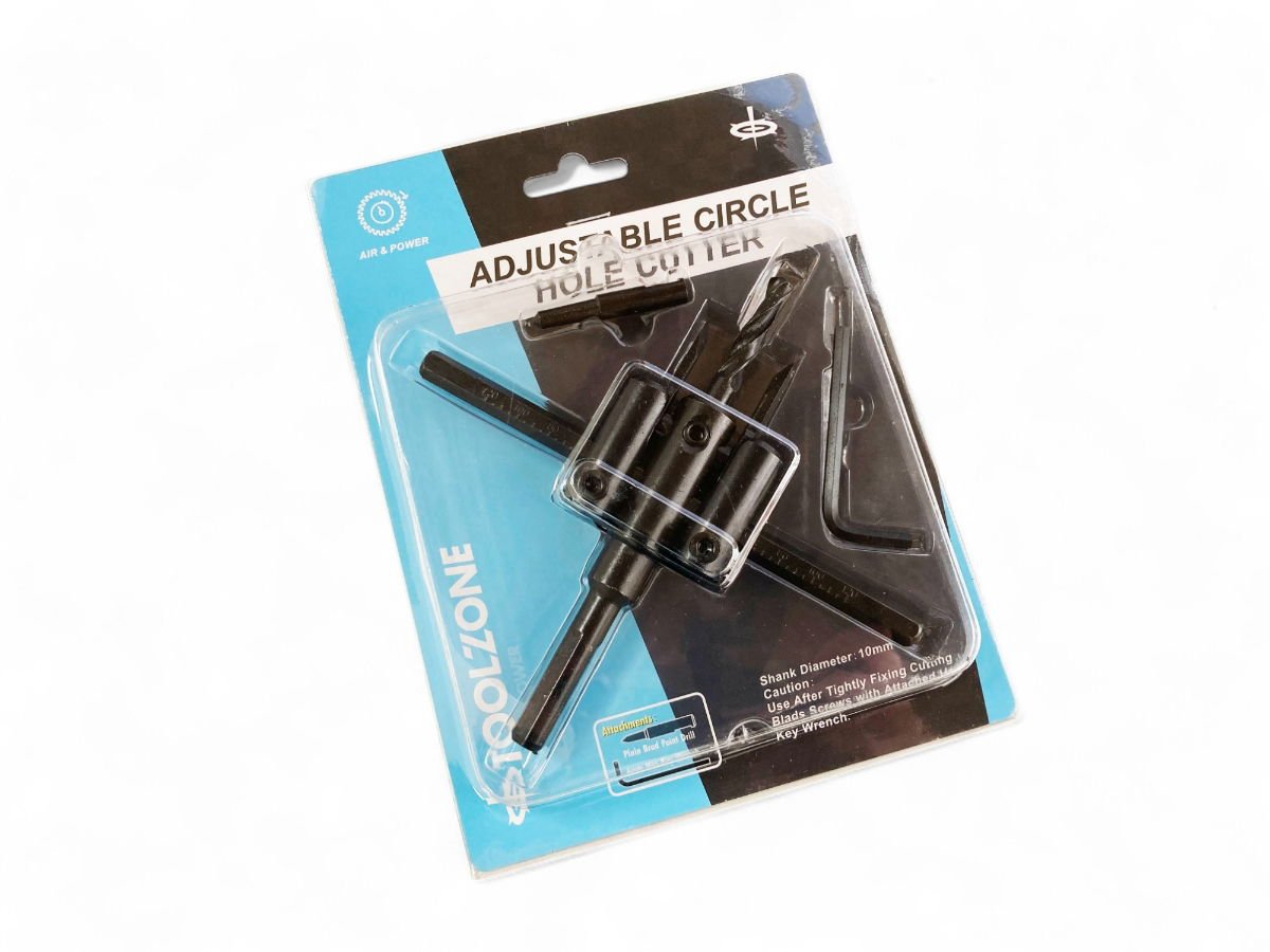 ADJUSTABLE CIRCLE HOLE CUTTER M2 STEEL 30-120mm - TOOLZONE KDPHS040