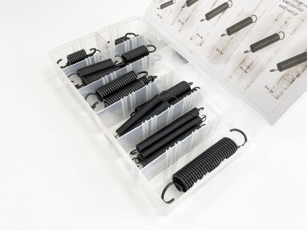 EXTENSION SPRING ASSORTMENT 31pc LARGE RUST RESISTANT VARIOUS SIZES - TOOLZONE KDPHW014
